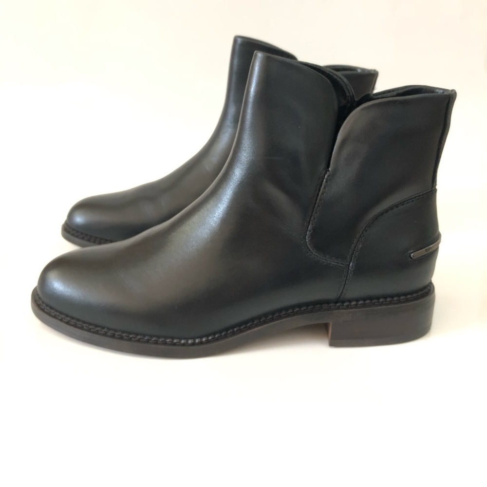 Franco Sarto Happy Ankle Boot, Black Leather, Size 7.5